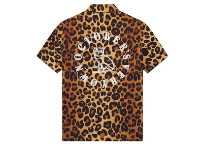 OVO Leopard Print Camp Shirt Orange