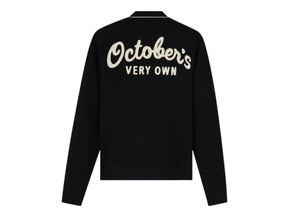 OVO Lightweight Merino Full-Zip Cardigan Black