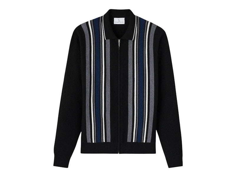 OVO Lightweight Merino Full-Zip Cardigan Black