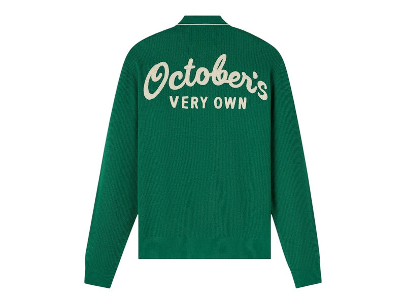 OVO Lightweight Merino Full-Zip Cardigan Green