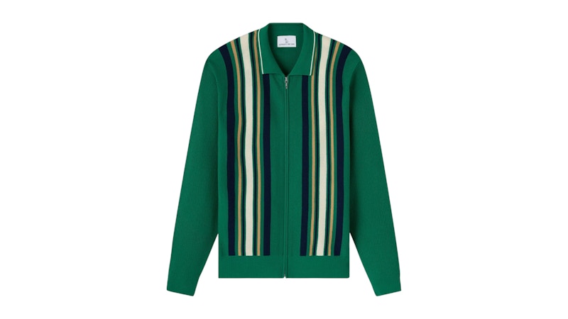 OVO Lightweight Merino Full-Zip Cardigan Green