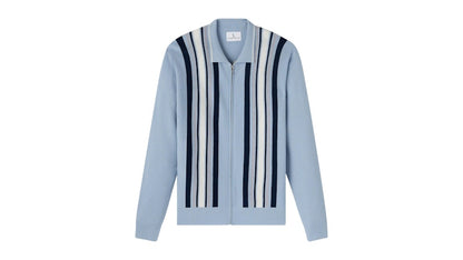 OVO Lightweight Merino Full-Zip Cardigan Light Blue