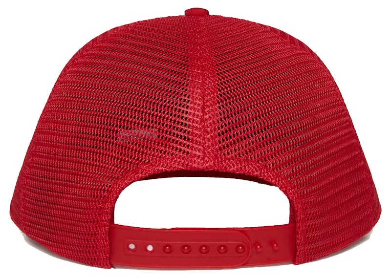 OVO Liquid Chrome Owl Trucker Hat Red