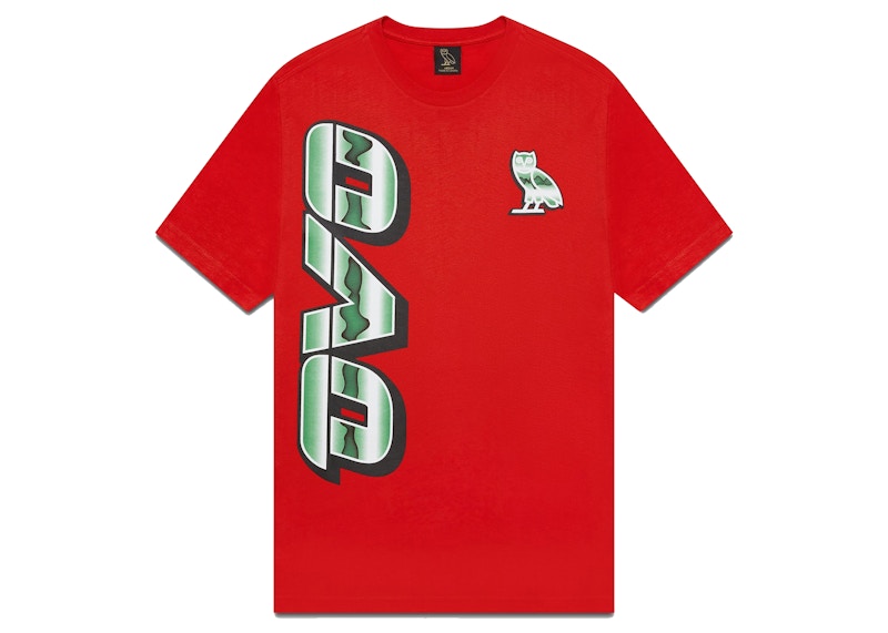 OVO Liquid Chrome Runner T-shirt Red