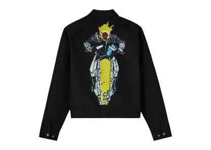 OVO Marvel Ghost Rider Denim Moto Jacket Black Rigid