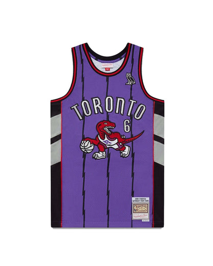 OVO Mitchell And Ness '95 Raptors Basketball Jersey Purple/Back