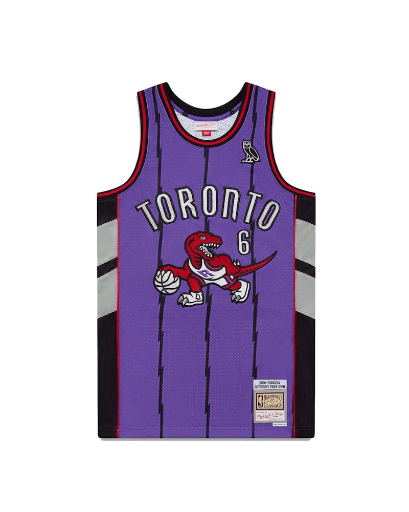 OVO Mitchell And Ness '95 Raptors Basketball Jersey Purple/Back