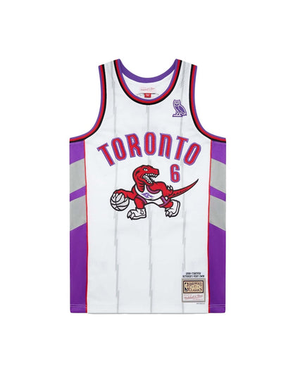 OVO Mitchell And Ness '95 Raptors Basketball Jersey White/Purple