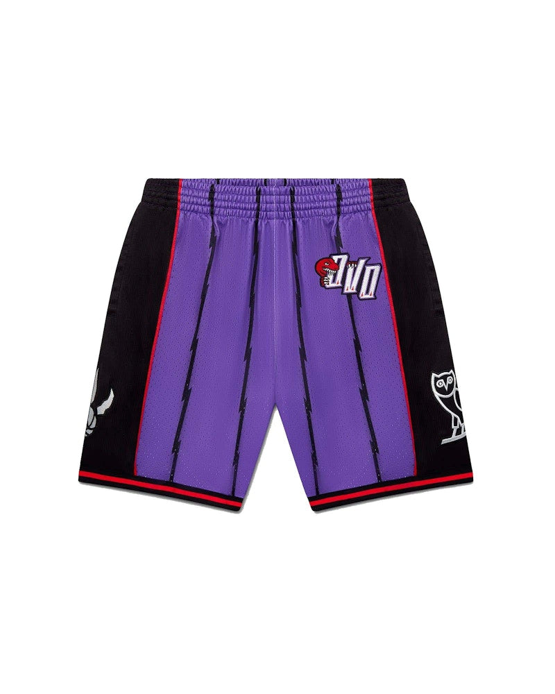 OVO Mitchell And Ness '95 Raptors Basketball Short Purple/Black
