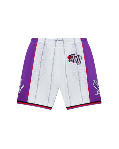 OVO Mitchell And Ness '95 Raptors Basketball Short White/Purple