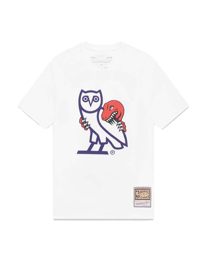 OVO Mitchell And Ness '95 Raptors OG Owl T-Shirt White