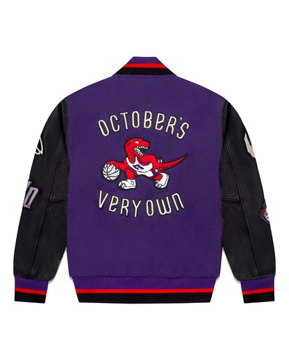 OVO Mitchell And Ness '95 Raptors Varsity Jacket Purple
