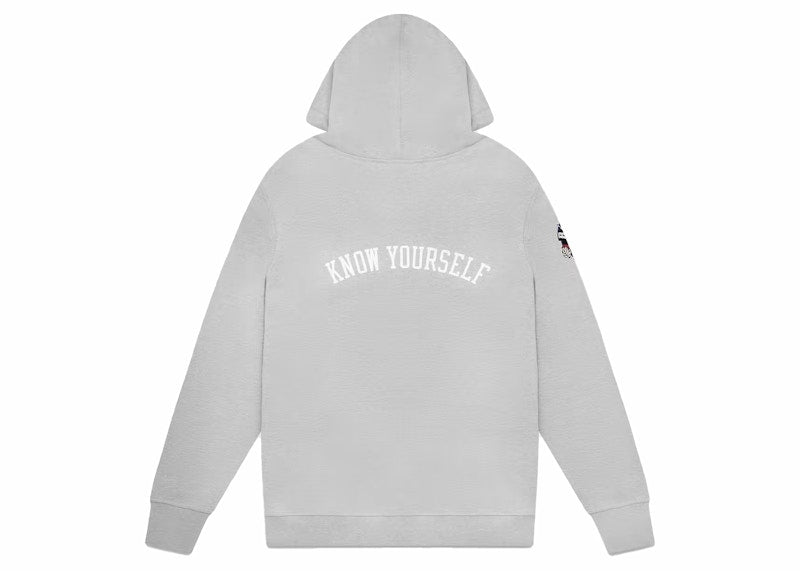 OVO Mitchell & Ness 1995 Raptors OG Owl Hoodie Heather Grey