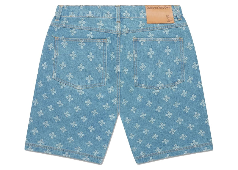 OVO Monogram Denim Short Washed Indigo