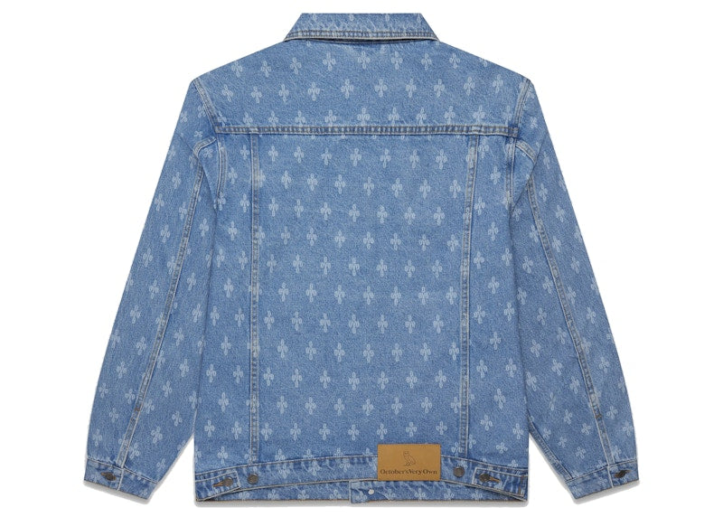 OVO Monogram Denim Trucket Jacket Washed Indigo