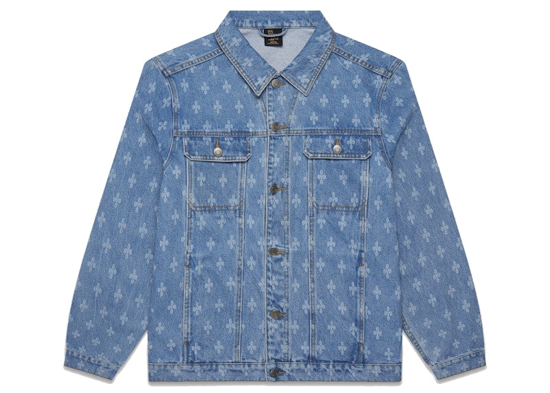 OVO Monogram Denim Trucket Jacket Washed Indigo