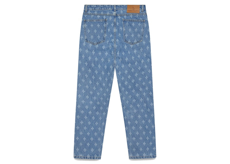 OVO Monogram Relaxed Fit Denim Washed Indigo