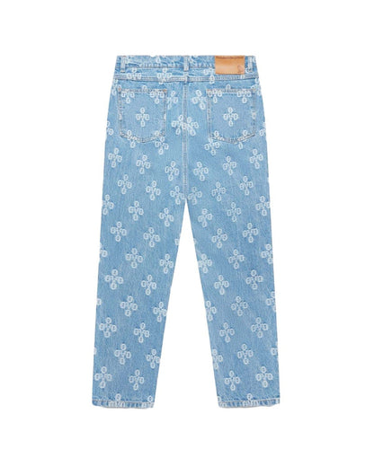 OVO Monogram Relaxed Fit Denim Washed Light Indigo