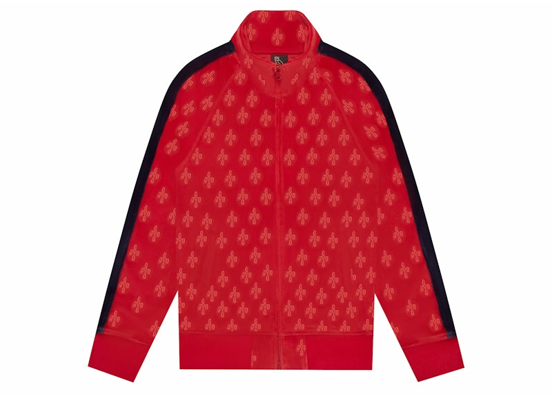 OVO Monogram Velour Track Jacket Red