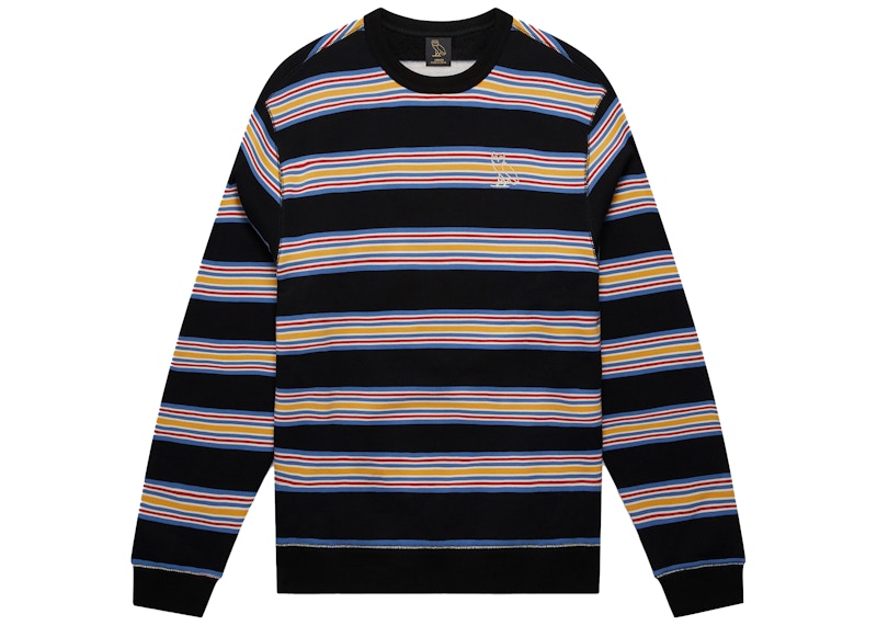 OVO Multi-Stripe Crewneck Black