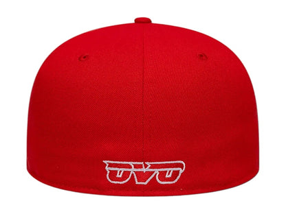 OVO NBA Atlanta Hawks New Era 59Fifty Fitted Hat Red
