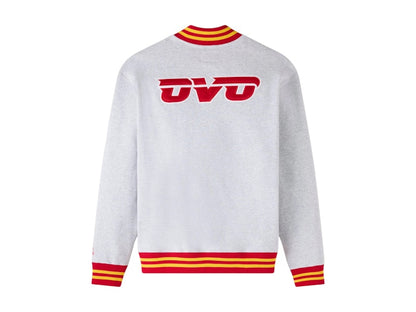 OVO NBA Atlanta Hawks Quarter-Zip Quarter Zip Mockneck Sweatshirt Ash Heather Grey