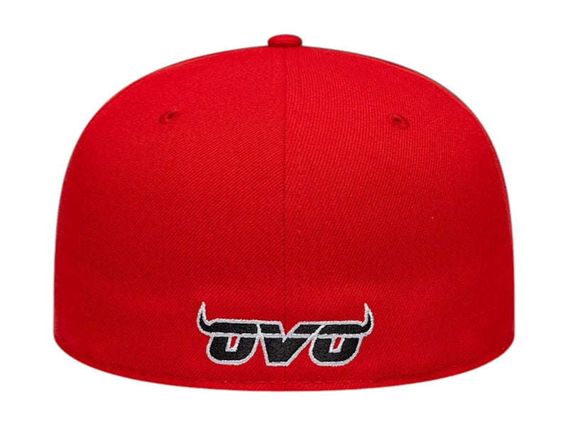 OVO NBA Chicago Bulls New Era 59Fifty Fitted Hat Red