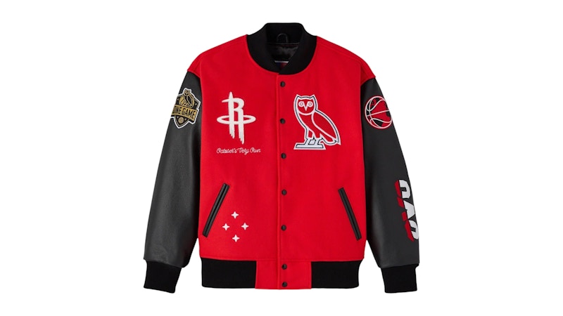 OVO NBA Houston Rockets Varsity Jacket Red