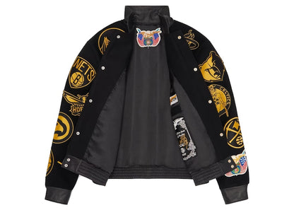 OVO NBA Jeff Hamilton Team Icons Wool Jacket Black