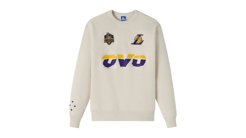 OVO NBA Los Angeles Lakers Crewneck Pearl Grey