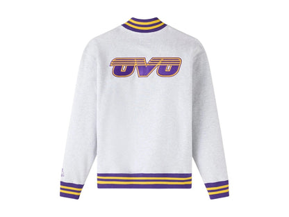 OVO NBA Los Angeles Lakers Quarter-Zip Quarter Zip Mockneck Sweatshirt Ash Heather Grey