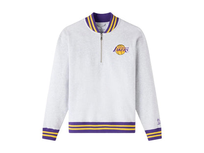 OVO NBA Los Angeles Lakers Quarter-Zip Quarter Zip Mockneck Sweatshirt Ash Heather Grey
