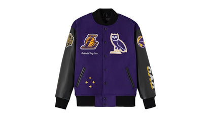 OVO NBA Los Angeles Lakers Varsity Jacket Purple