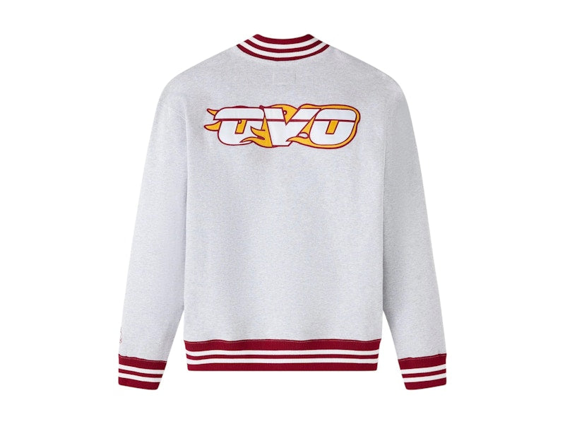 OVO NBA Miami Heat Quarter-Zip Quarter Zip Mockneck Sweatshirt Ash Heather Grey