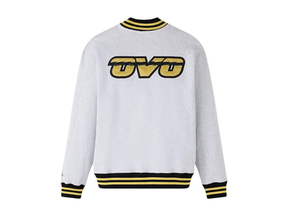 OVO NBA Toronto Raptors Quarter-Zip Quarter Zip Mockneck Sweatshirt Ash Heather Grey