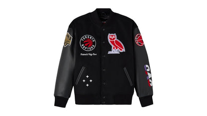 OVO NBA Toronto Raptors Varsity Jacket Black
