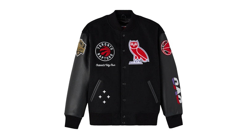 OVO NBA Toronto Raptors Varsity Jacket Black