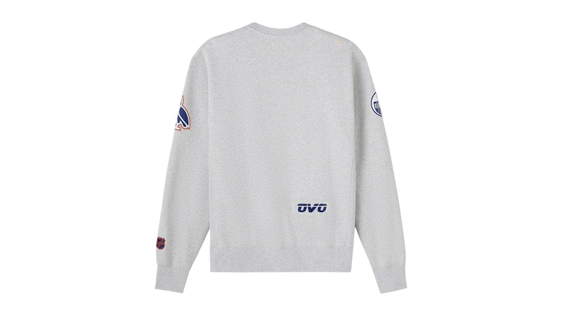 OVO NHL Edmonton Oilers Crewneck Ash Heather