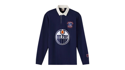 OVO NHL Edmonton Oilers Rugby Polo Navy