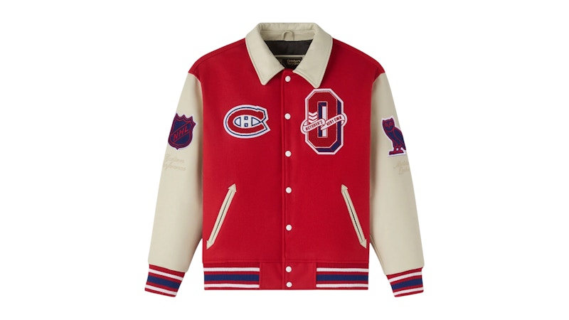 OVO NHL Montreal Canadiens Varsity Jacket Red