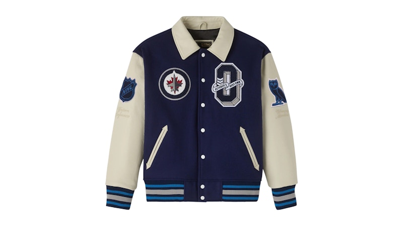 OVO NHL Winnipeg Jets Varsity Jacket Navy