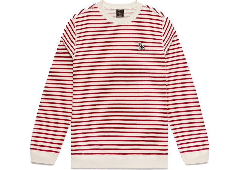 OVO Nautical Stripe Crewneck Red
