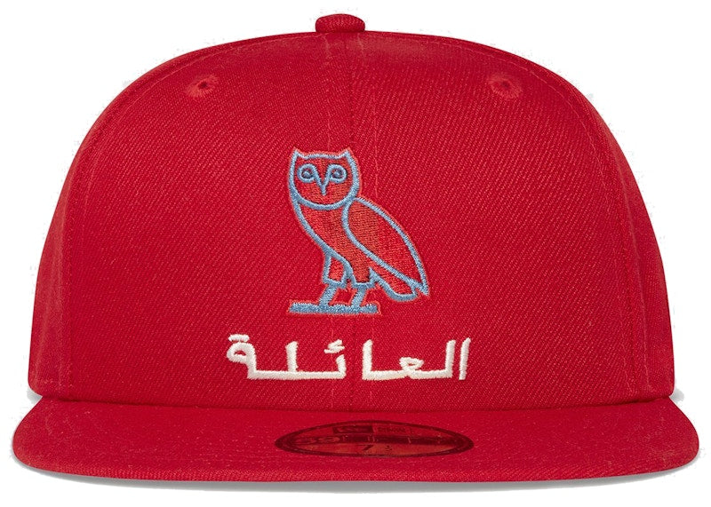 OVO New Era Family Owl 59Fifty Hat Red