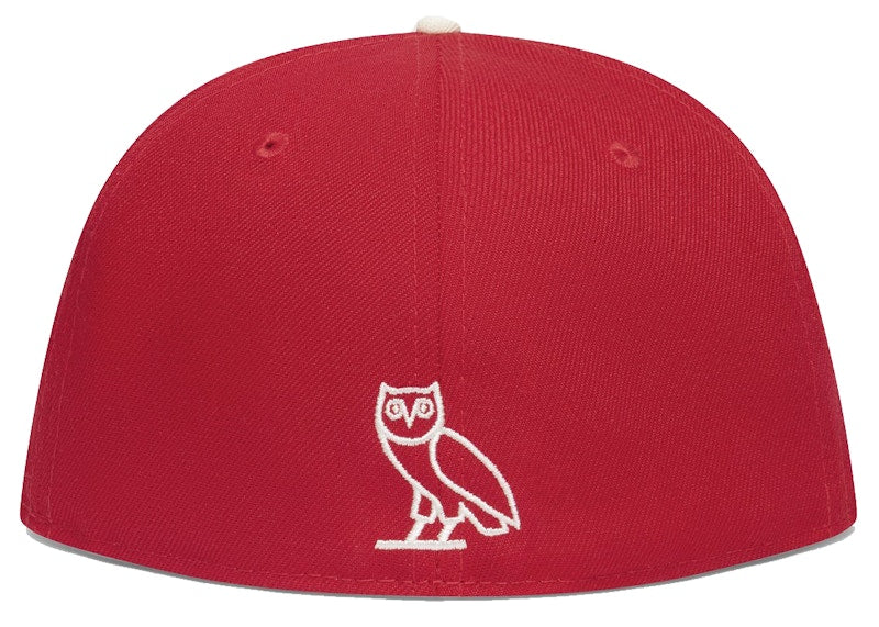 OVO New Era Varsity Logo 59Fifty Fitted Hat Red