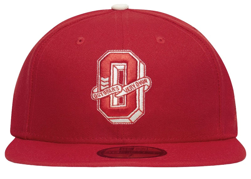 OVO New Era Varsity Logo 59Fifty Fitted Hat Red
