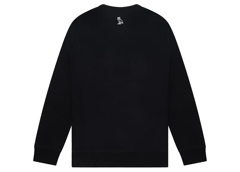 OVO Old English Rhinestone Crewneck Black