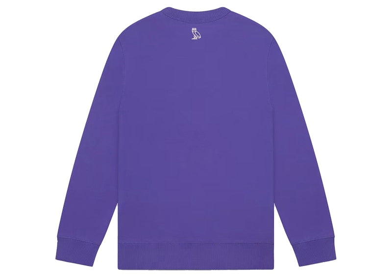 OVO Old English Rhinestone Crewneck Purple