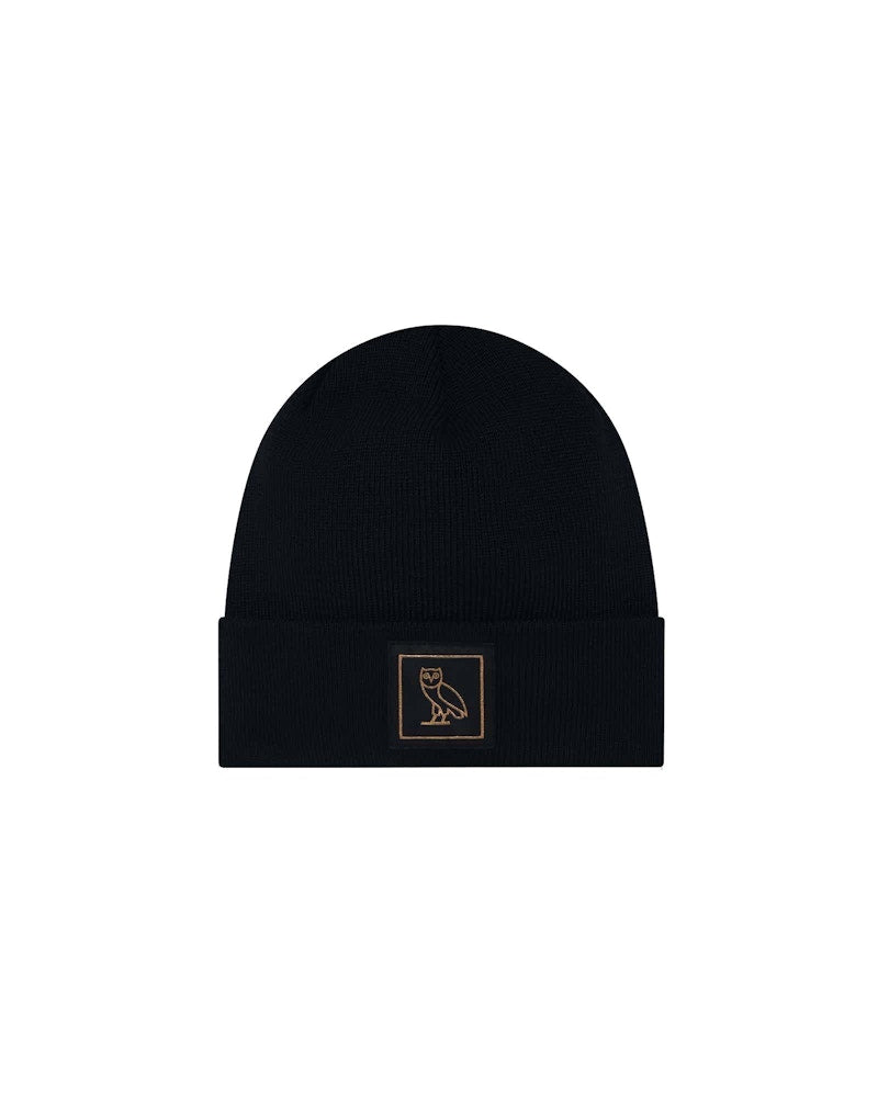 OVO Owl Badge Wool Beanie Black