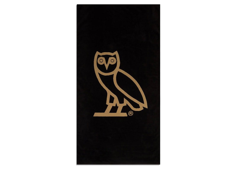OVO Owl Beach Towel Black