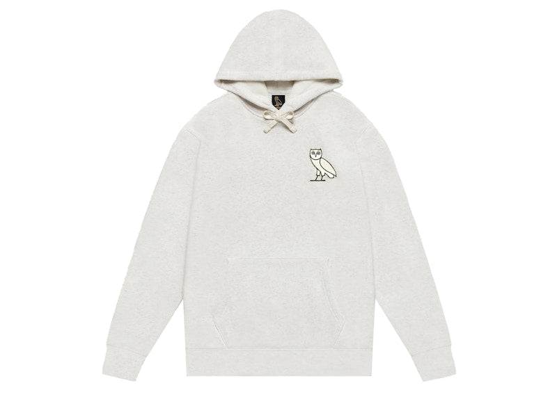 OVO Owl Plush Hoodie Ash Heather Grey